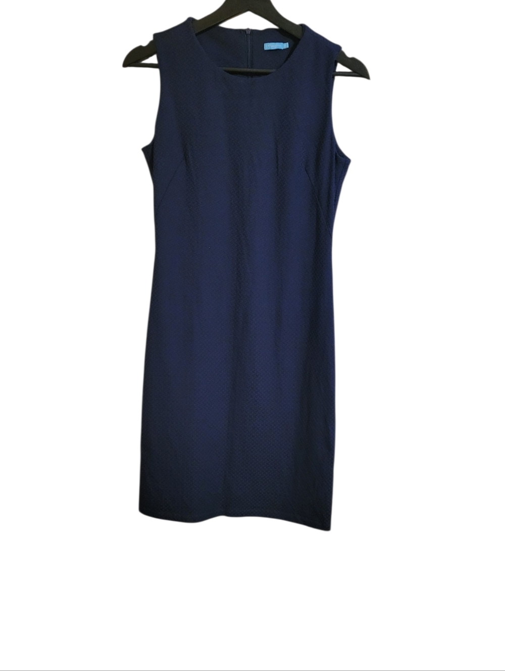 J. McLaughlin Navy Blue Textured Sleeveless Dress